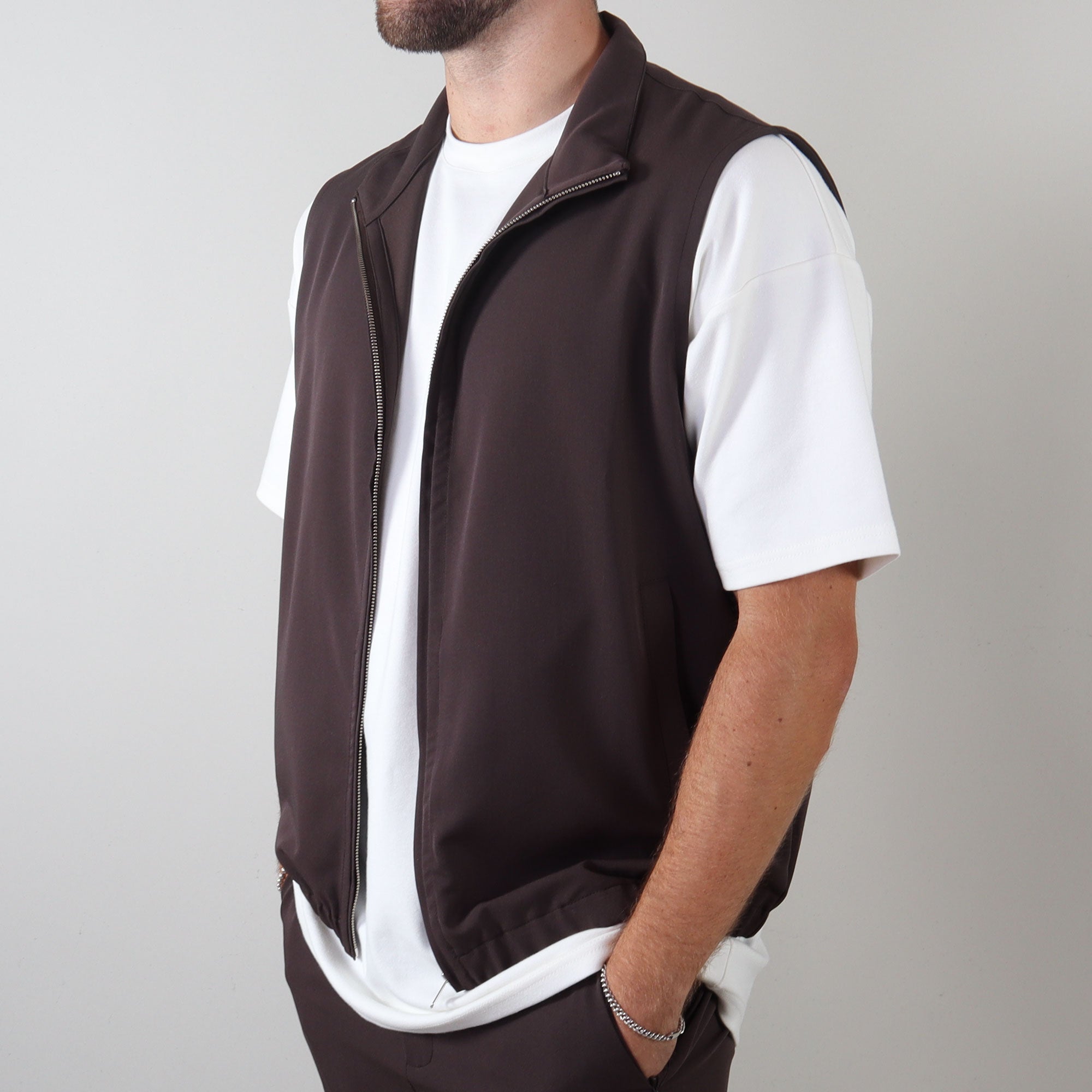 PRJCT bodywarmer 2 brown