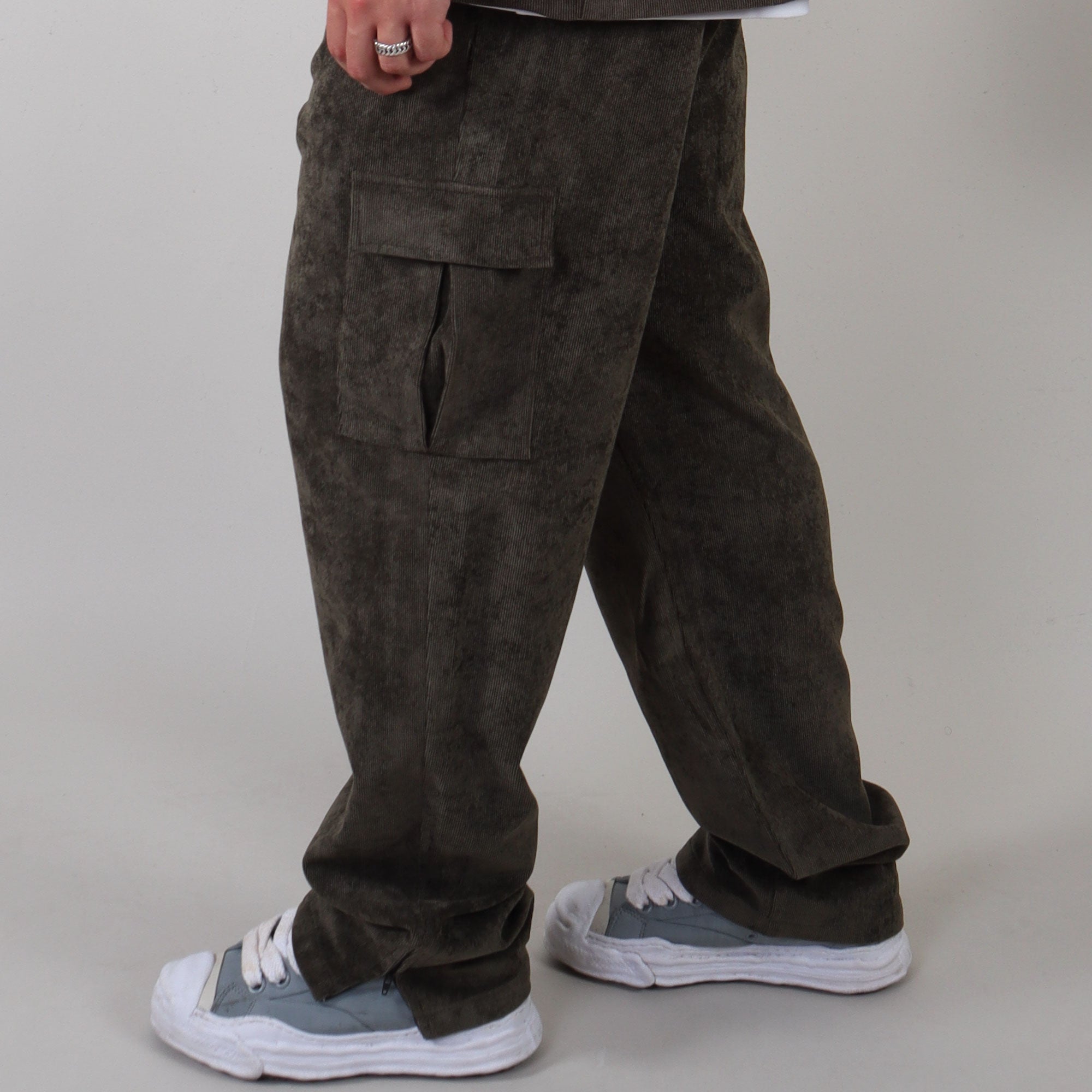 PRJCT cargo rib pants green