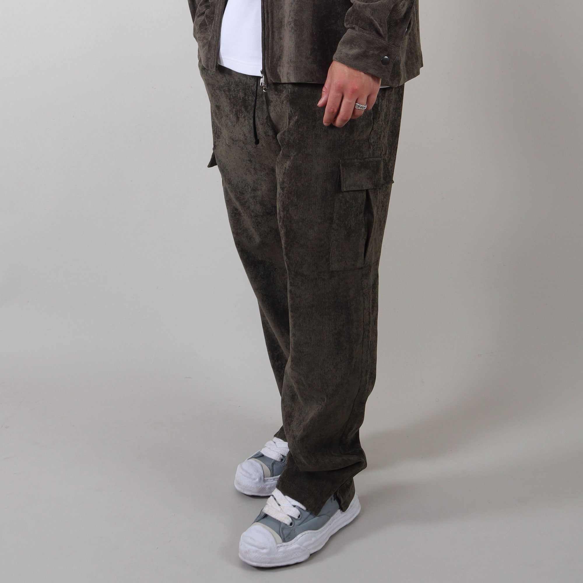 PRJCT cargo rib pants green