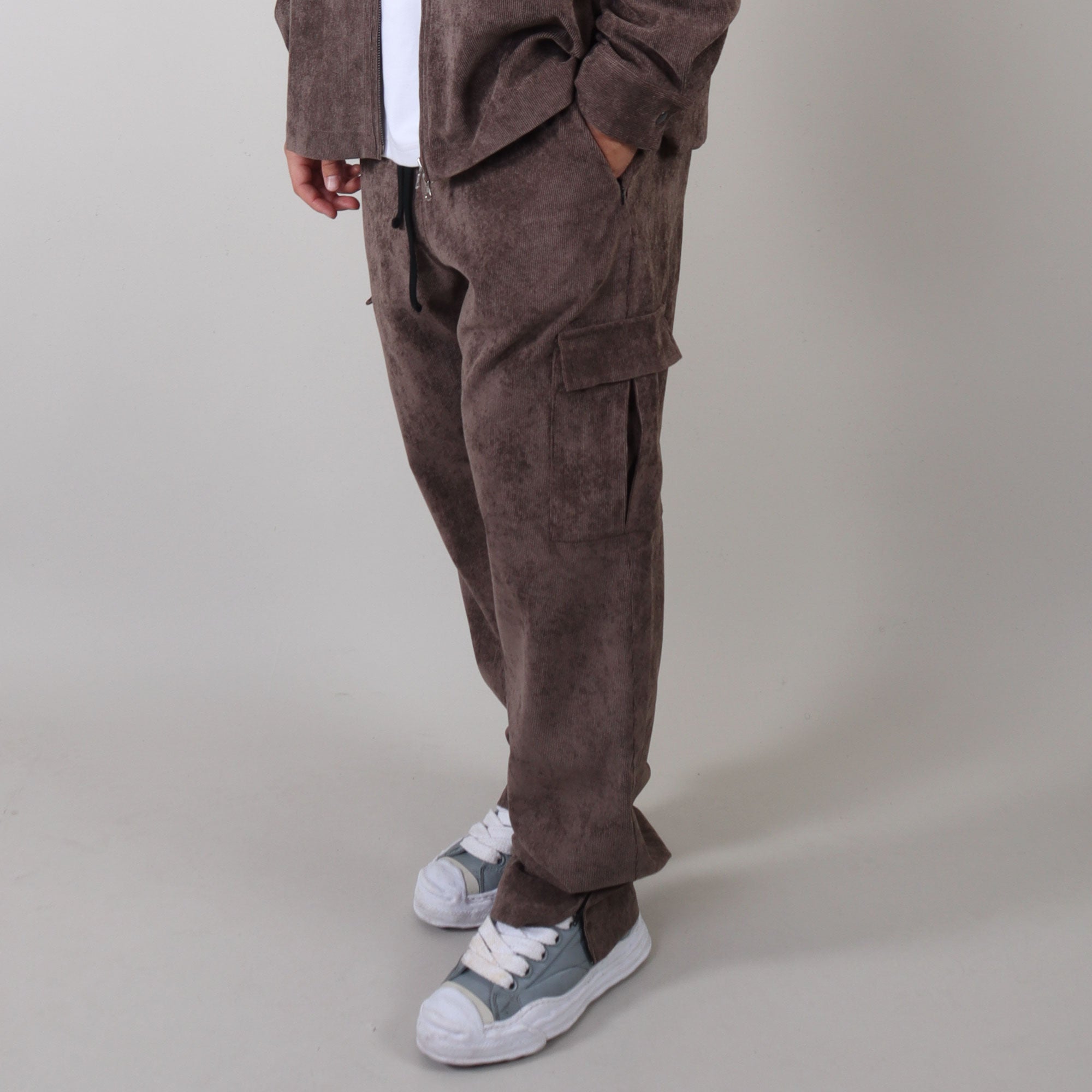 PRJCT cargo rib pants brown