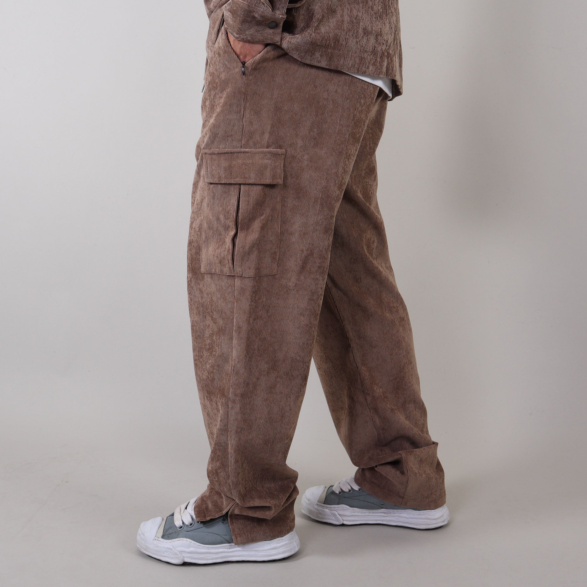 PRJCT cargo rib pants light brown