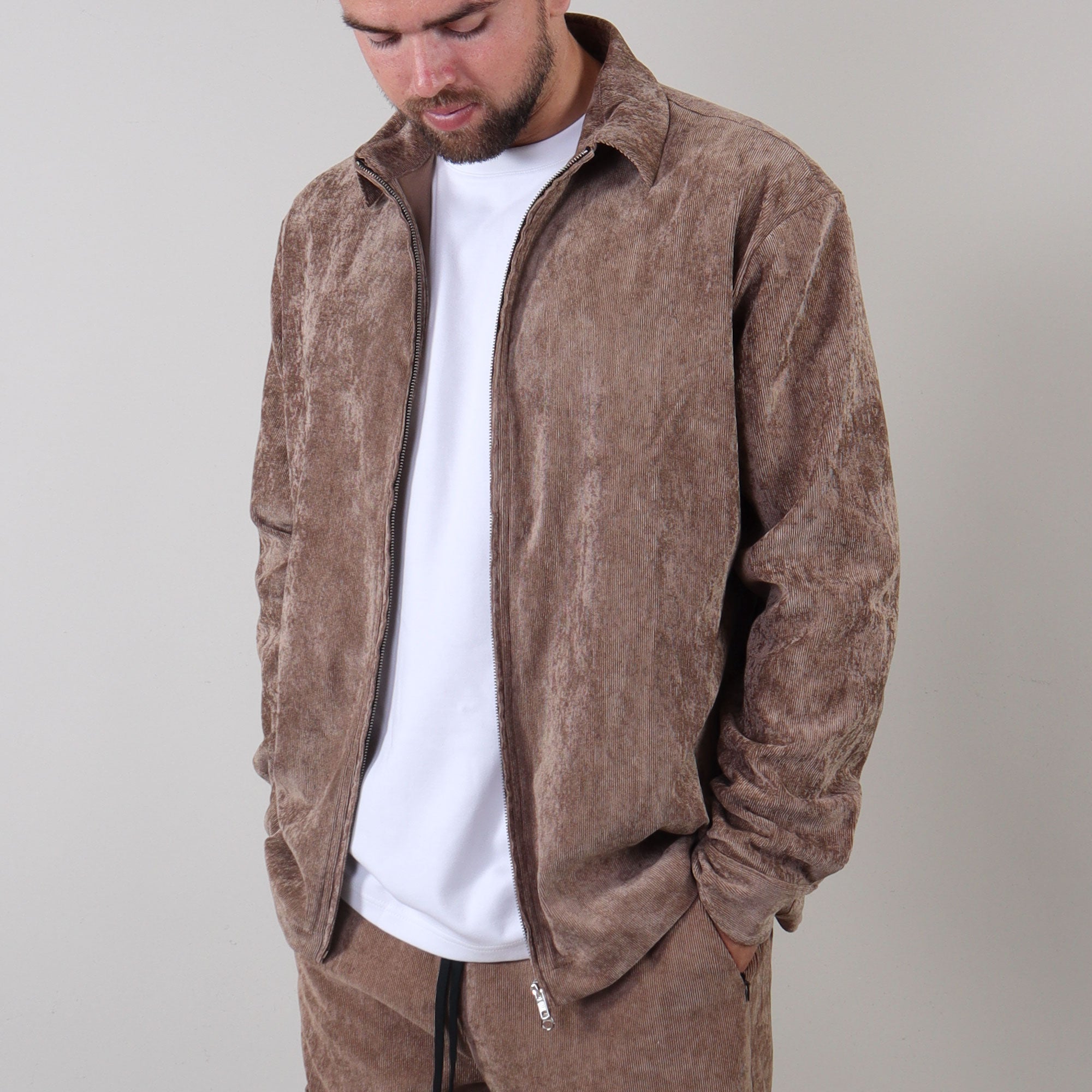 PRJCT Corduroy jacket light brown