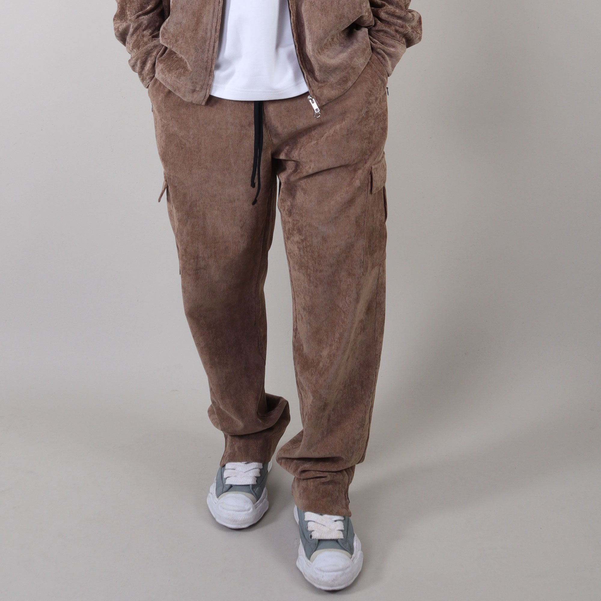 PRJCT cargo rib pants light brown