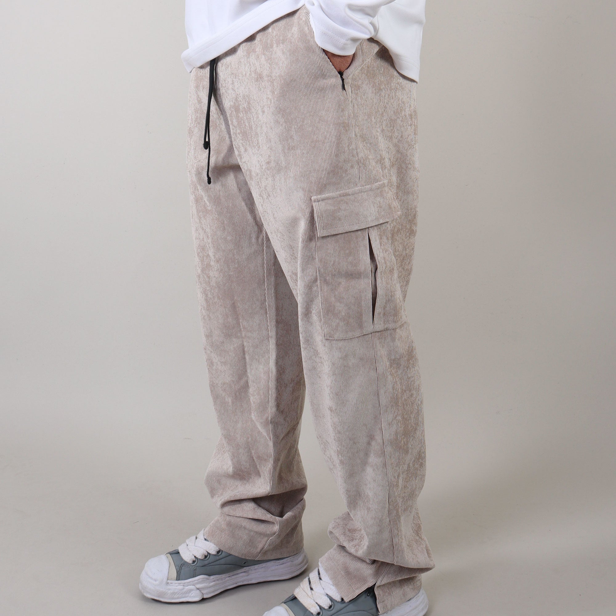 PRJCT cargo rib pants sand