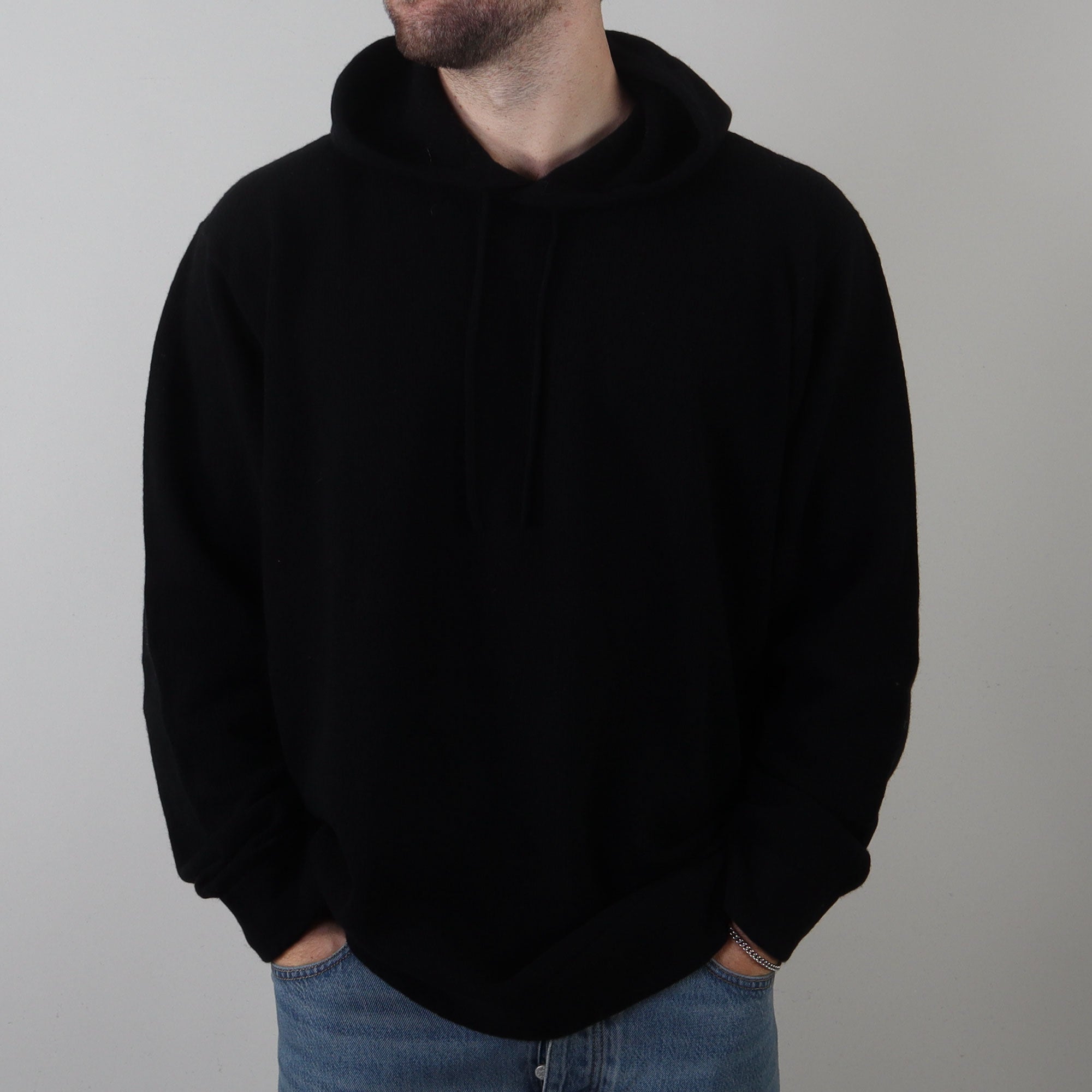 PRJCT Cashmere oversized hoodie black