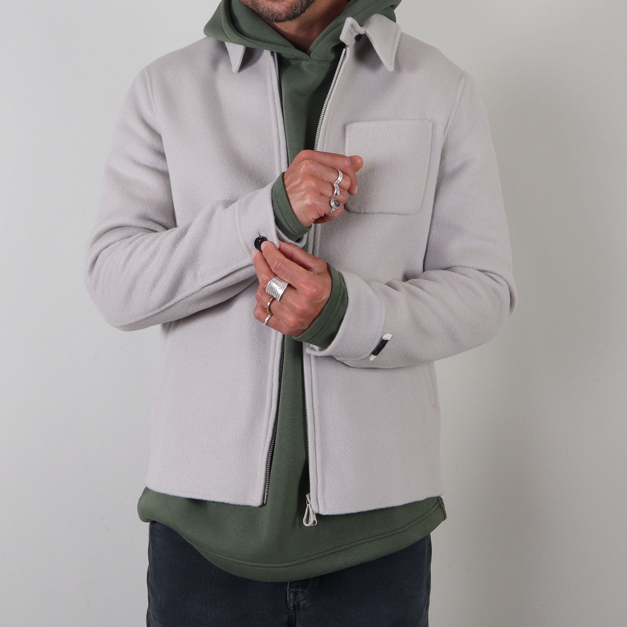 Palto Leandro jacket light grey