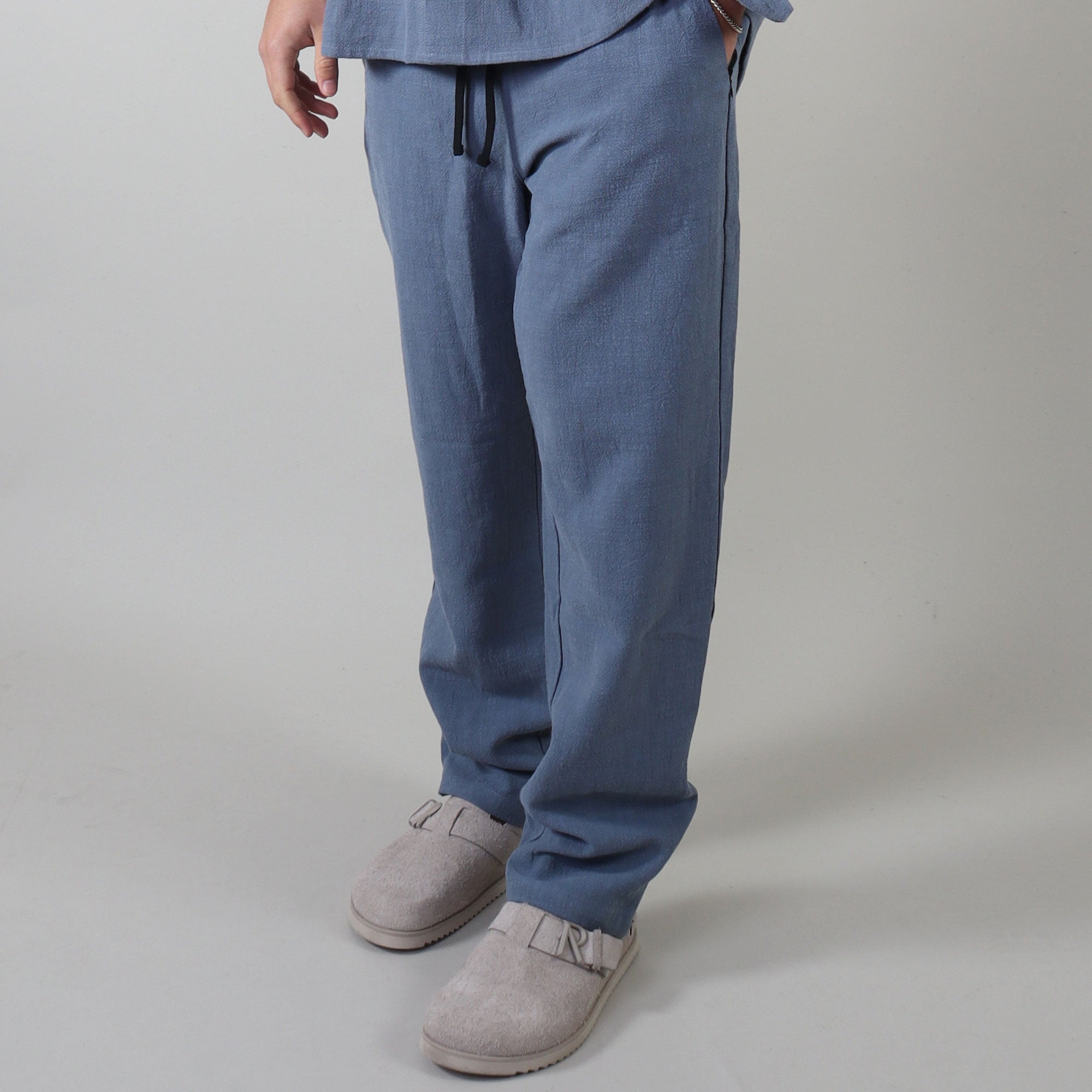 PRJCT pantalon lino light blue