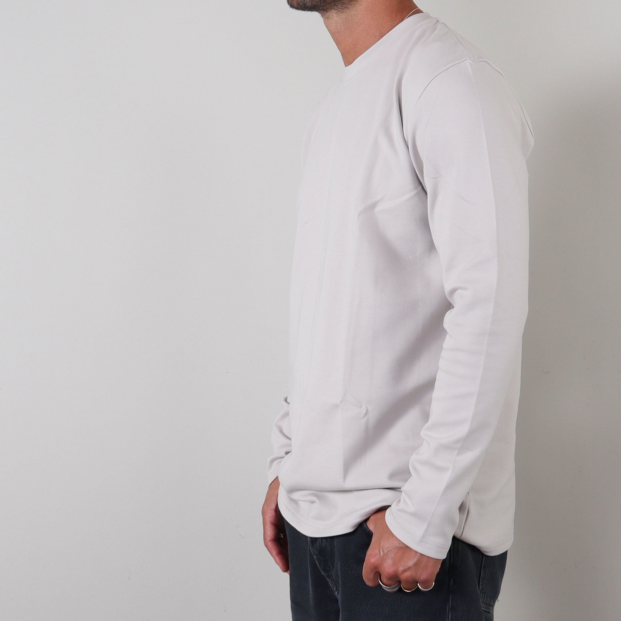 Essential Basic Tee long sleeve light grey