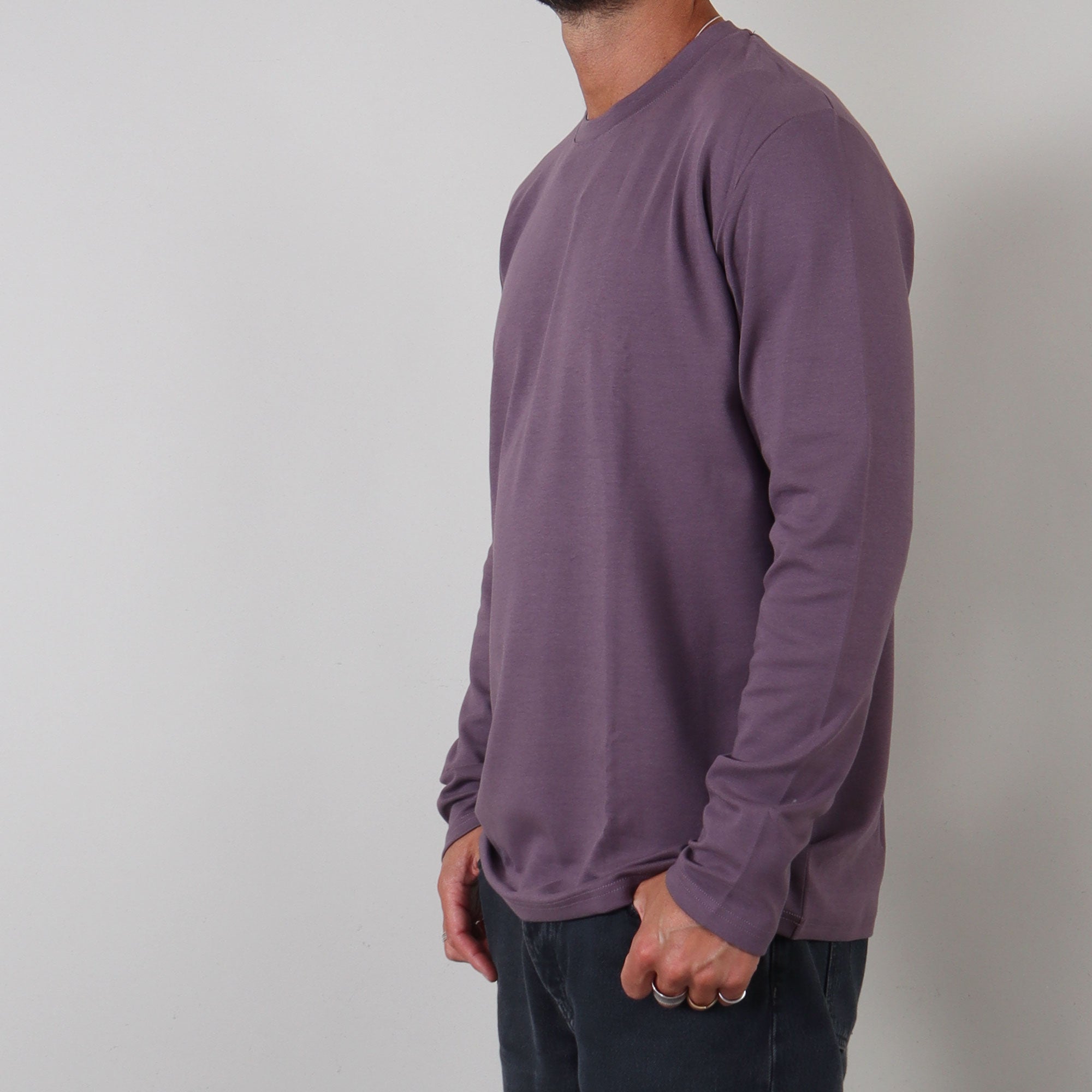 Essential Basic Tee long sleeve purple