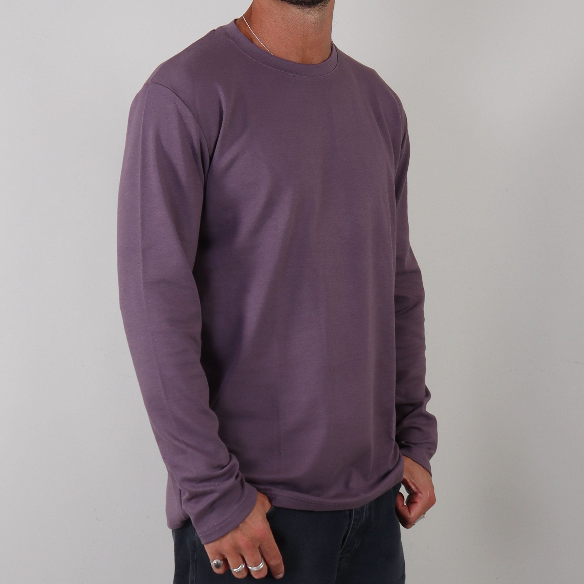 Essential Basic Tee long sleeve purple