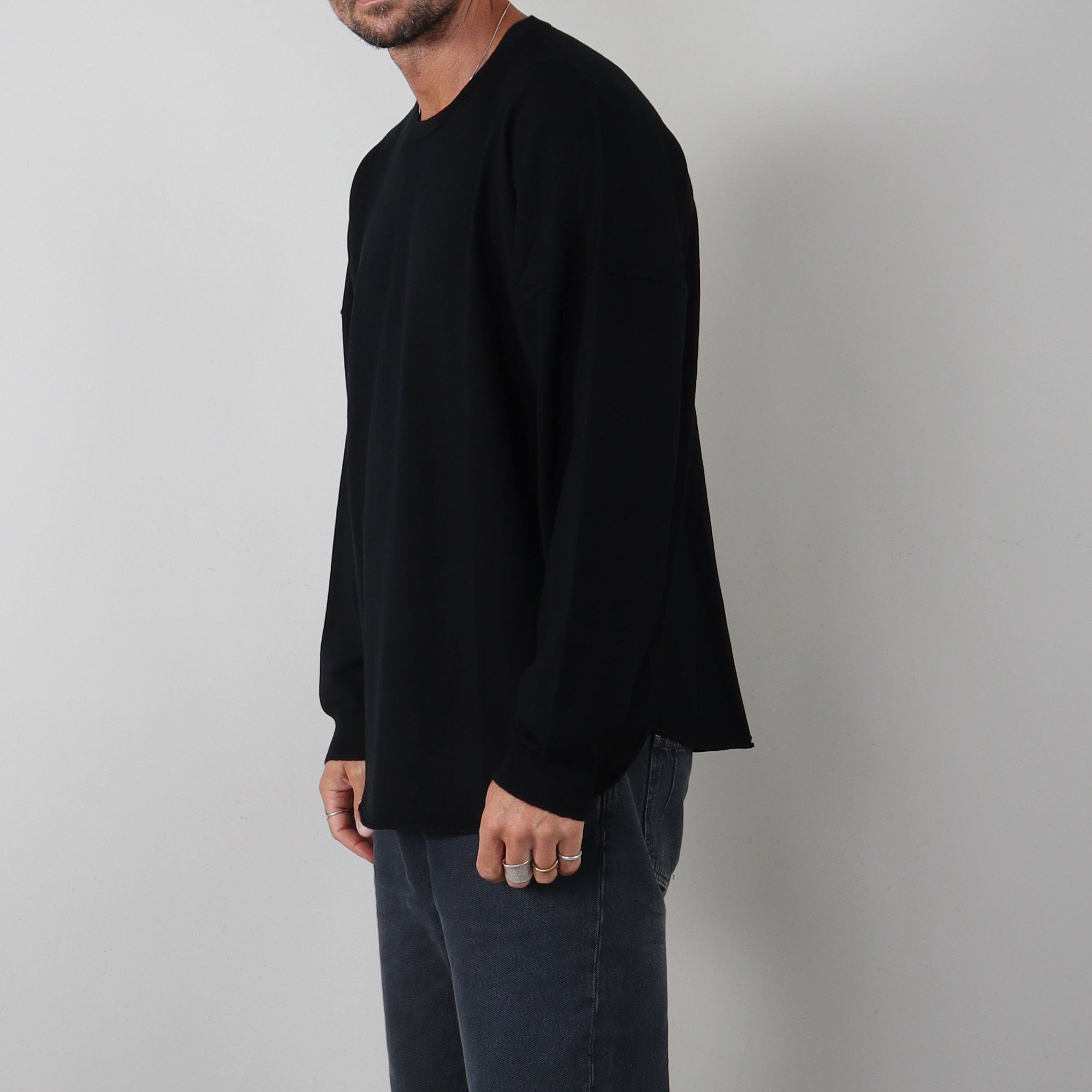 PRJCT Merino drop long black