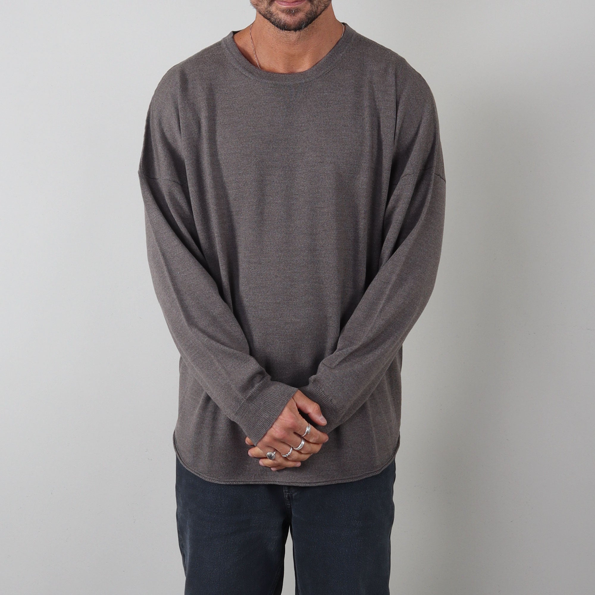 PRJCT Merino drop long grey