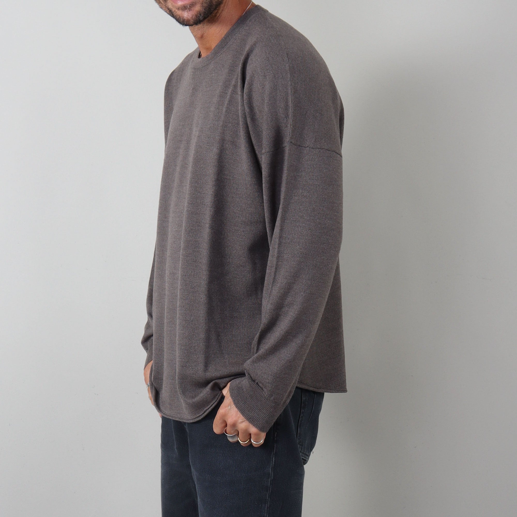 PRJCT Merino drop long grey