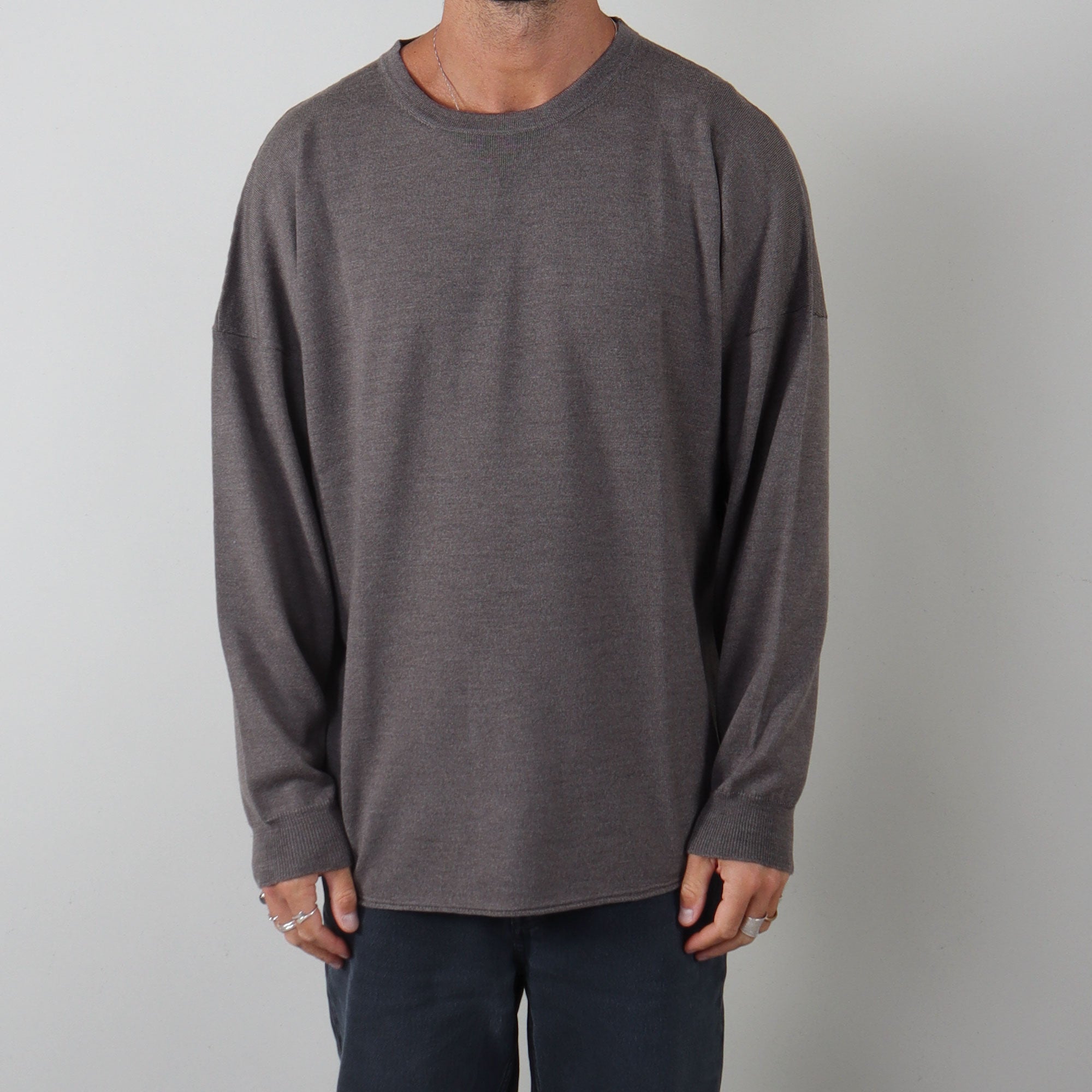 PRJCT Merino drop long grey