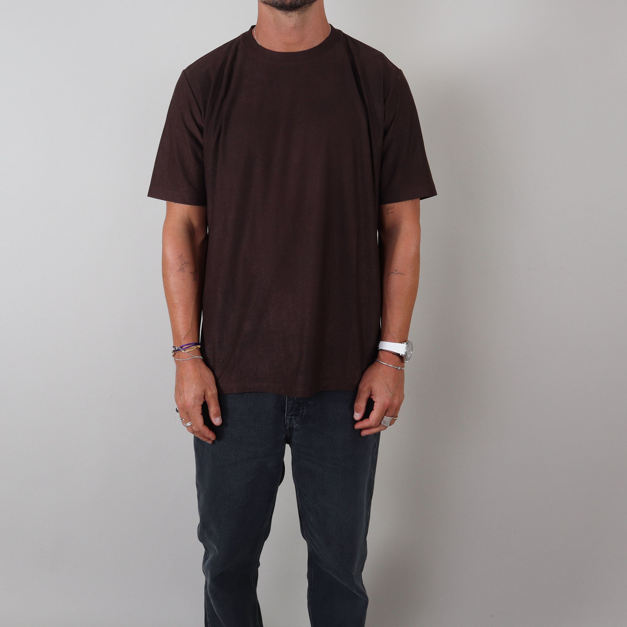 PRJCT suede tee brown