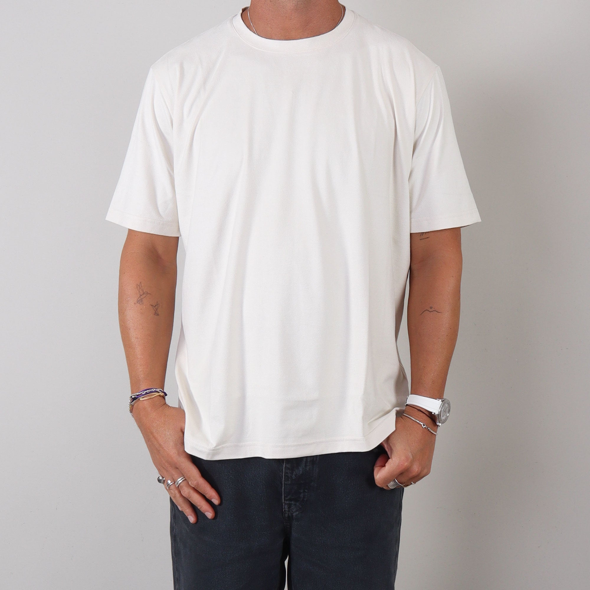 PRJCT suede tee sand